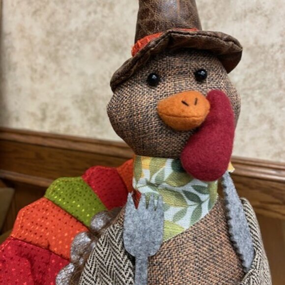 Thanksgiving Plush Turkey Decoration - Picture 4 of 4